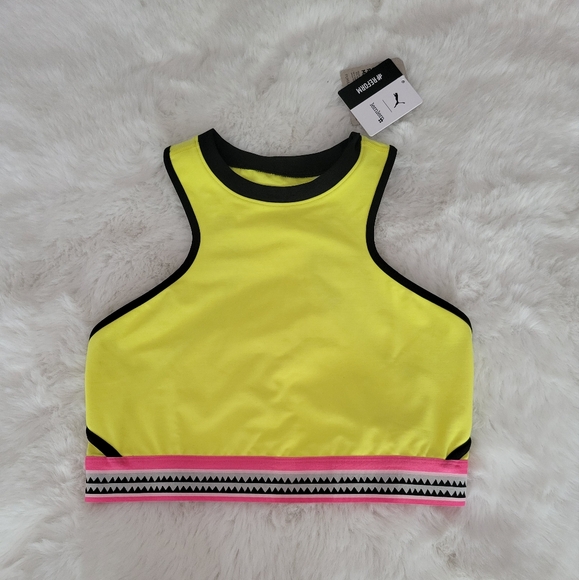 💛PUMA LEMLEM CROPPED TRAINING TANK TOP SIZE S - Picture 10 of 12